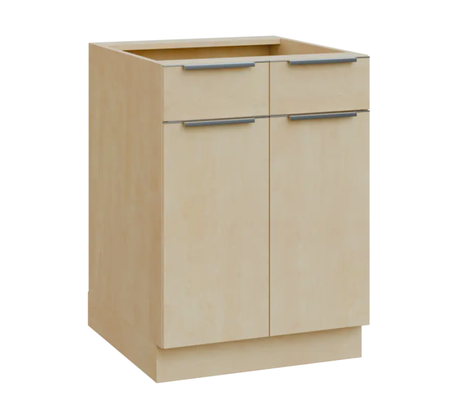 SIS - 6DZ2 spodní skříňka, 2-dveřová, 2-zásuvková, 870x600x600, bříza světlá